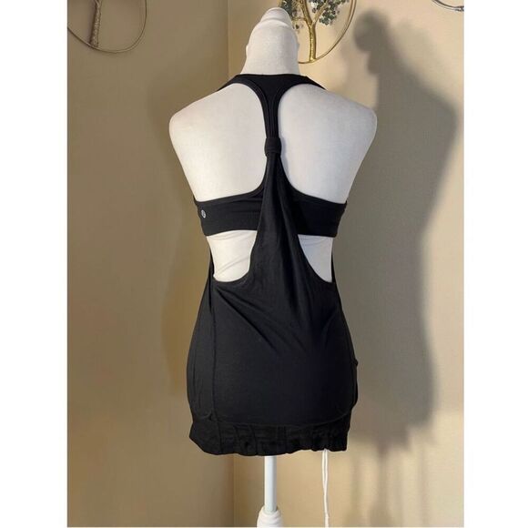 Lululemon Practice Freely Black Racerback Tank Top Size 4 - Picture 6 of 6